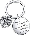 De&ai Godmother Goddaughter, Jewelry The Love Between a Godmother and Goddaughter is Forever Keychain, Aunt Niece Gift, Godmother and Goddaughter Keychain, Large