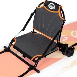 BENEHIKE Kayak Seat with Adjustable Backrest Support, Aluminum Frame Kayak Seat with Waterproof Bag, Suitable for Fishing, Inflatable Kayak, Inflatable SUP with D-Rings, Sit-on-Top Kayak with Rails