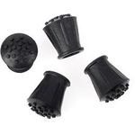 Concept4u 4 x 22mm Walking Stick Rubber Ferrule 7/8" Walking Cane Protector Walking Pole Replacement Rubber Tips Crutches Rubber Ends Ideal for Seniors Crutches, Canes, Hiking Stick