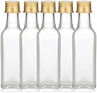 Jarbazaar ( SET OF 5 pcs 100ML glass bottle with golden cap and plug, for oils, shampoo, diy cosmetic container, 100% leak proof