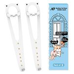 Neobay Cat Door Holder Latch for Cats, Larger Cat Door Latch for Dog Proof Litter Box While Keep Prop Open Economical Alternative of Pet Gates and Interior Door, White, 2 Packs