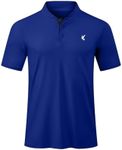 JMIERR Mens Golf Polo Shirts Dry Fit Moisture Wicking Quick Dry Short Sleeve Casual Collared Polos T Shirts for Men, XL, Blue