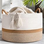 KAKAMAY Large Blanket Basket (20"x1