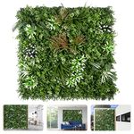 FOSZMAC 40"x 40" Artificial Boxwood Panels Topiary Hedge Plant, Grass Wall Panels Faux Ivy Vine Leaf Decoration, UV Protection Privacy Hedge Screen for Indoor Outdoor Garden Fence Backyard (1 Pack)