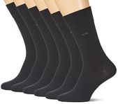 Calvin Klein Men's Crew Sock, Black, 43/46 (Pack of 6)