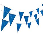 Fun Express - 100 Foot Blue Pennant Banner, Plastic, 48 Pennants Per String