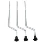 Toyvian 3pcs Part Anti-slip Floor Drum Support Fitting Instrument Metal Fittings Tom Legs Feet