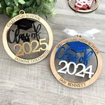 Personalized Graduation Ornament, Custom Name, Congrats Grad, Class of 2024/2025 Decorations, College Graduate Ornament, Hanging Christmas Ornament, Keepsake Gift for High School Graduate