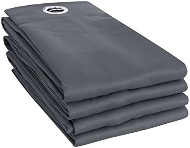Deconovo Rideaux occultants intérieurs, 4 pièces, Isolation Thermique, Couleur Unie, avec œillets, pour Chambre à Coucher et Salon Modernes, 140 x 240 cm, Gris foncé