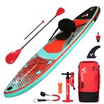 Freein SUP Inflatable Stand Up Paddle Board with Kayak Seat,Paddle Boards for Adults, Accessories sup Pump Adaptor,sup Kayak Paddle（Auqa,10'6"