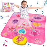 71Nmly Dance Mat For Girls,Dance Pad with LED Light,Dance Game Pad Toy Adjustable Volume,Kids Musical Dance Mat With 5 Fun Game Modes,Christmas Birthday Gifts for Girls