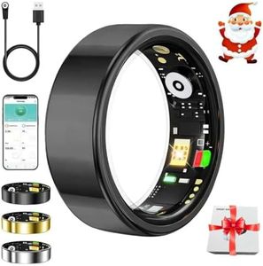 ZBNMY White Elephant Gifts for Adults,Gifts Christmas for Women Men,Smart Ring for Women Men - Sleep Monitoring/Blood Oxygen/Motion Tracking,Waterproof & No Subscription Required Black 9