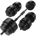 GYM MASTER 30kg Adjustable Dumbbell Barbell Weight Set with Bar Joiner Included