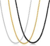 Garysiom 3 Pcs Chain Necklace for M