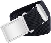 WELROG Kids Toddler Elastic Magnetic Belt - Adjustable Magnetic Buckle Stretch Belts for Boys Girls (Black)