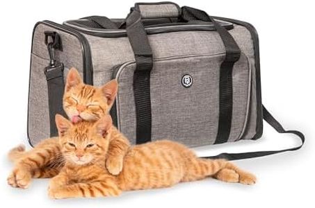 Barkbutler x Fofos Expandable Foldable Carrier, Grey |Anti-scratch breathable mesh + padded base | Sturdy structure + Gripped zippers | Retractable sunshade| Foldable for road travel + storage pockets