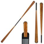 LINGVUM Wood (Cedar) Greenland Paddle with Anti-Collision Edge and Paddle Bag, Wooden Greenland Kayak Paddle, 225 cm