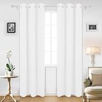 Home Fashion Blackout White Curtains