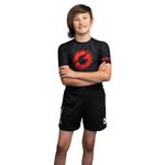 Gold BJJ Kids' Jiu Jitsu Shorts - Lightweight Youth Fight Short for Martial Arts, Wrestling, Boxing & MMA, Black, X-Large