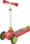 Mookie Scootiebug - Red | 3-Wheel Foldable Scooter with Height-Adjustable Handlebar, Develop Balance and Motor Skills, Sturdy and Easy to Maneuver | For Kids Ages 2 to 5 (8561)