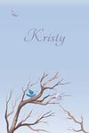 Kristy: Personalized Name Journal/Notebook for Women and Girls - Cute Bird Design with Decorative Writing Pages