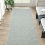 JINCHAN Antibacterial Runner Rug 2x10 Area Rug Boho Washable Rug Hallway Runner Grey Non Slip Carpet for Bedroom Living Room Kitchen Kids Nursey Mat