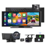 Eonon 10.26'' Portable Car Stereo Compatible with Apple Carplay/Android Auto Car Stereo with 4K Dashcam, 1080P Backup Camera, Carplay Ccreen for Car, AirPlay, GPS Navigation-P4