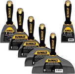 DEWALT Deluxe Stainless Steel Putty Knife Set | 4/5/6/8/10-Inch + 3-Inch Included for Free | Soft Grip Handles | DXTT-3-139