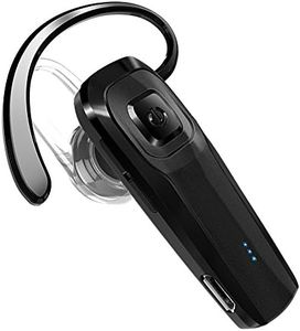 TOORUN Bluetooth Headset, M26 Bluetooth Earpiece Handsfree V5.0 Wireless Headphone with Noise Cancelling and Microphone Compatible for Android iPhone Cell Phone Laptop - Black