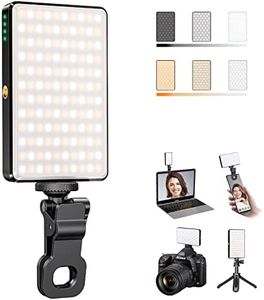 SEAEYES LED Video Light, Portable USB Photo Light Dimmable 2500-9000K CRI 95+ 3000mAh Battery 120 LEDs with Tripod and Clip, Photo Lamp for Phone/iPad/Laptop/Camera B