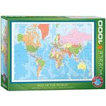 Eurographics 6000-1271 Map of the World Puzzle, Various, 48 x 68 cm