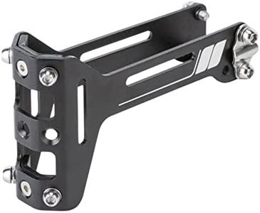rockible Universal Bike Bottle Cage Saddle Mount Adapter Wear Resistant Aluminium Alloy Seat Rack Adapter Lightweight for Cycling Camping Supplies, Black