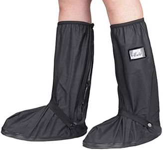 KRATARC Waterproof Shoes Covers Foldable Rain Boot Reflective Snow for Men Women Outdoor Cycling Walking Hiking (Black, XXL)