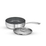 Tramontina Fusao Healthy Triply Ceramic 24cm/2.8L Deep Saute Pan with SS 304 lid | Non Toxic (PFAS/PTFE/PFOA Free)|Curry | Stir-fry | Deep Fry | Induction Friendly | Stay Cool Handle I 10 yr Warranty*