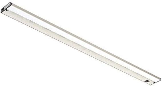 Getinlight 48-inch 3 Color Levels LED Under Cabinet Lighting, Hardwired or Plugged-in, Selectable White 2700K/3000K/4000K, Dimmable, Brushed Nickel Finished, IN-0210-6-SN