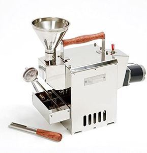 KALDI Home Coffee Roaster Motorize Type Full Package, Including Thermometer, Hopper, Probe Rod, Chaff Holder, Capacity 250g (Gas Burner Required)