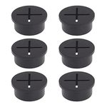 DBOO 6 Pcs Flexible Cable Cord Grommet 25mm / 1 Inch Black Desk Hole Grommet Wire Hole Cover Cable Management Wire Organizer Cable Pass Through for Office PC Desk Cable Cord Cover