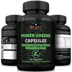 NGU - Super Greens - Immune System Support - 500 mg 120 Vegan Capsules - Contains Mixed Superfoods for Daily Booster Healthy Keto Blend w/Acai, Wheatgrass, Guarana, Chlorella, Flaxseed, Matcha, Maca