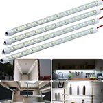 LMGYES 12V Interior LED Light Bar for Car with Switch, 12V LED Light Strip LED Lighting 7000K White Color DIY Cabinet LED Light Strip,Trailer,Motorhome,Van,RV,Truck,Office,Store(4 Pack)