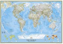 National Geographic World Wall Map - Classic - Laminated (Enlarged: 69.25 x 48 in) (National Geographic Reference Map)