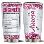WONWIX Personalized Engineer Gifts For Women Wife Daughter Mom Insulated Stainless Steel With Lid Christmas Birthday Mothers Day Valentine 20oz Thermos Tumbler Coffee Mug Travel Cup Water Bottle