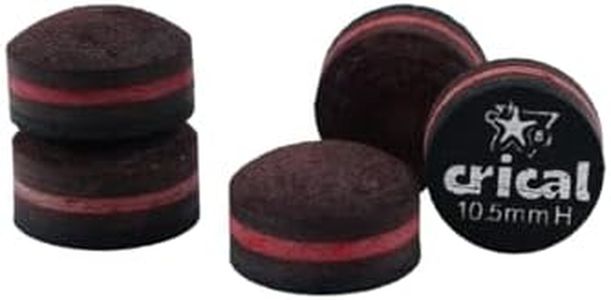 CRICAL 10.5mm Hard Pool Cue Tip, 6 Layer Billiard Cue Tip