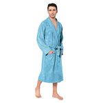 Mush 100% Bamboo Bathrobe for Men/Women (Unisex) S/M,(Pack of 1) (M, Emerald Blue)