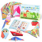 Origami Paper Kit for Kids - 152 Sheets 6 Inch Double Sided Origami with Instructional Origami Book - 72 Patterns Colorful Folding Papers Educational Toy for Beginners, Children Gift UAP09