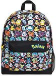 Pokemon Backpack Kids School Bag Boys Girls Teens Pikachu Eevee Pokeball (Multicolor)