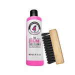 Pink Miracle Bottle - Shoe Cleaner - and Fabric Cleaner Solution With Free BONUS Brush - Works on Leather, Whites, Nubuck, Golf Shoes, Basketball Shoes, Boots, Sandals, Home and Car Upholstery - NON TOXIC