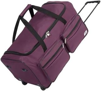 Monzana Sac De Voyage 85L Violet à roulettes Trolley Sac de Sport poignée télescopique 2 Roues verrouillable Transport