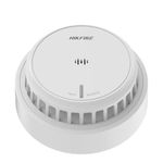 HIKVISION HF-S2E Photoelectric Smoke Detector - 85dB Alarm Buzzer, Self-Check Function, Low Battery Alert, Multiple Alarm Types, AA Batteries Included - White