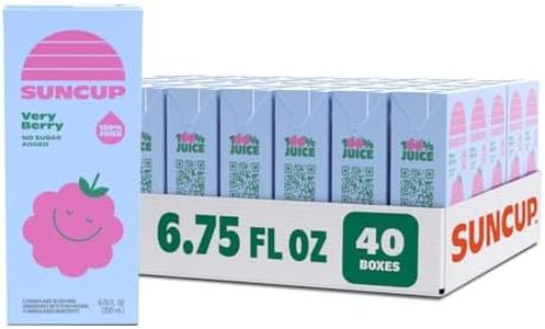 SunCup Juice - Very Berry (40 Pack) 6.75 oz Juice Box with Straw | 100% Very Berry Blend for Kids, Bulk Pack for School Lunches, Snacks, Classrooms, Travel, Parties, Sports Teams, and Everyday Drinks