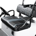 KEMIMOTO Golf Cart Seat Covers, No Staple Installation, Compatible with EZGO RXV, Black & Gray
